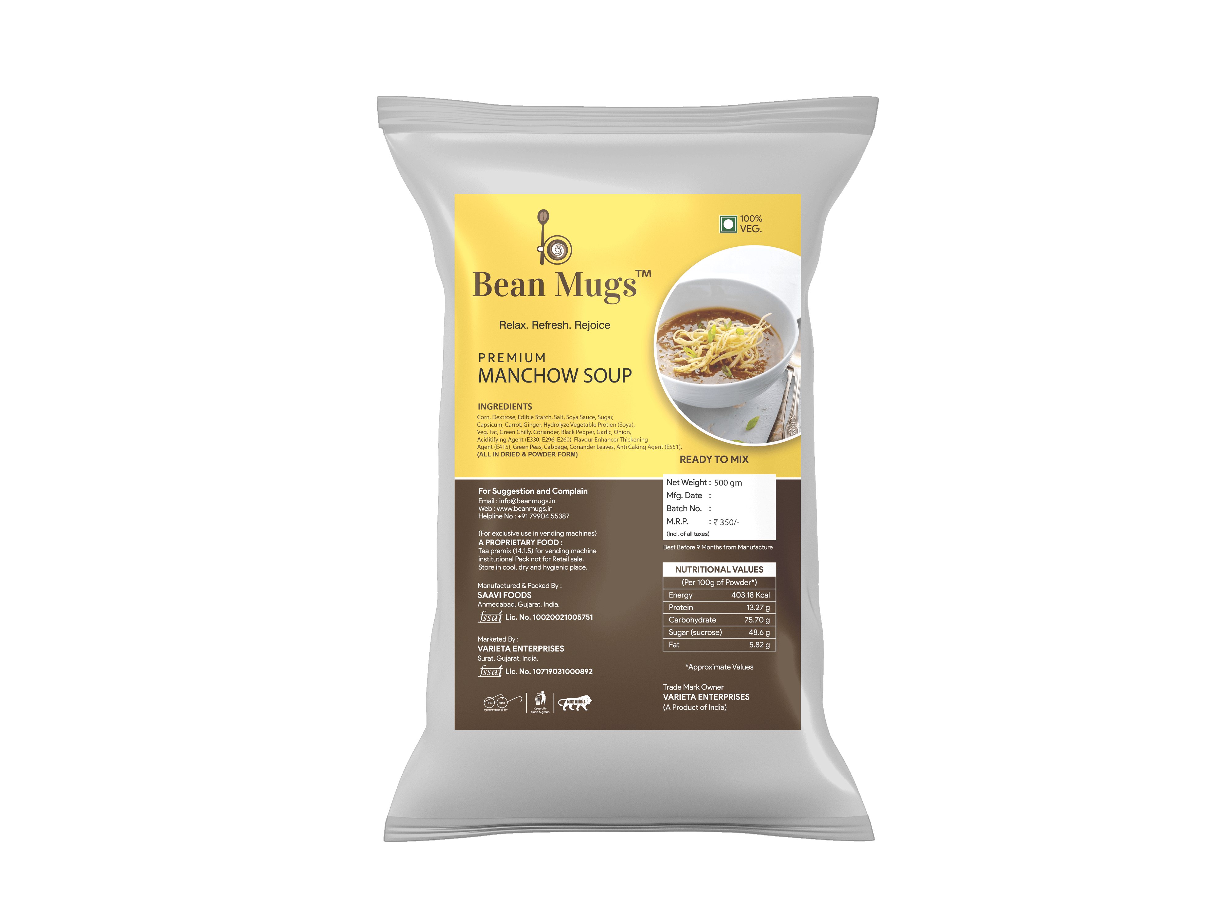 Bean Mugs Premium Manchow Soup Premix 1 kg