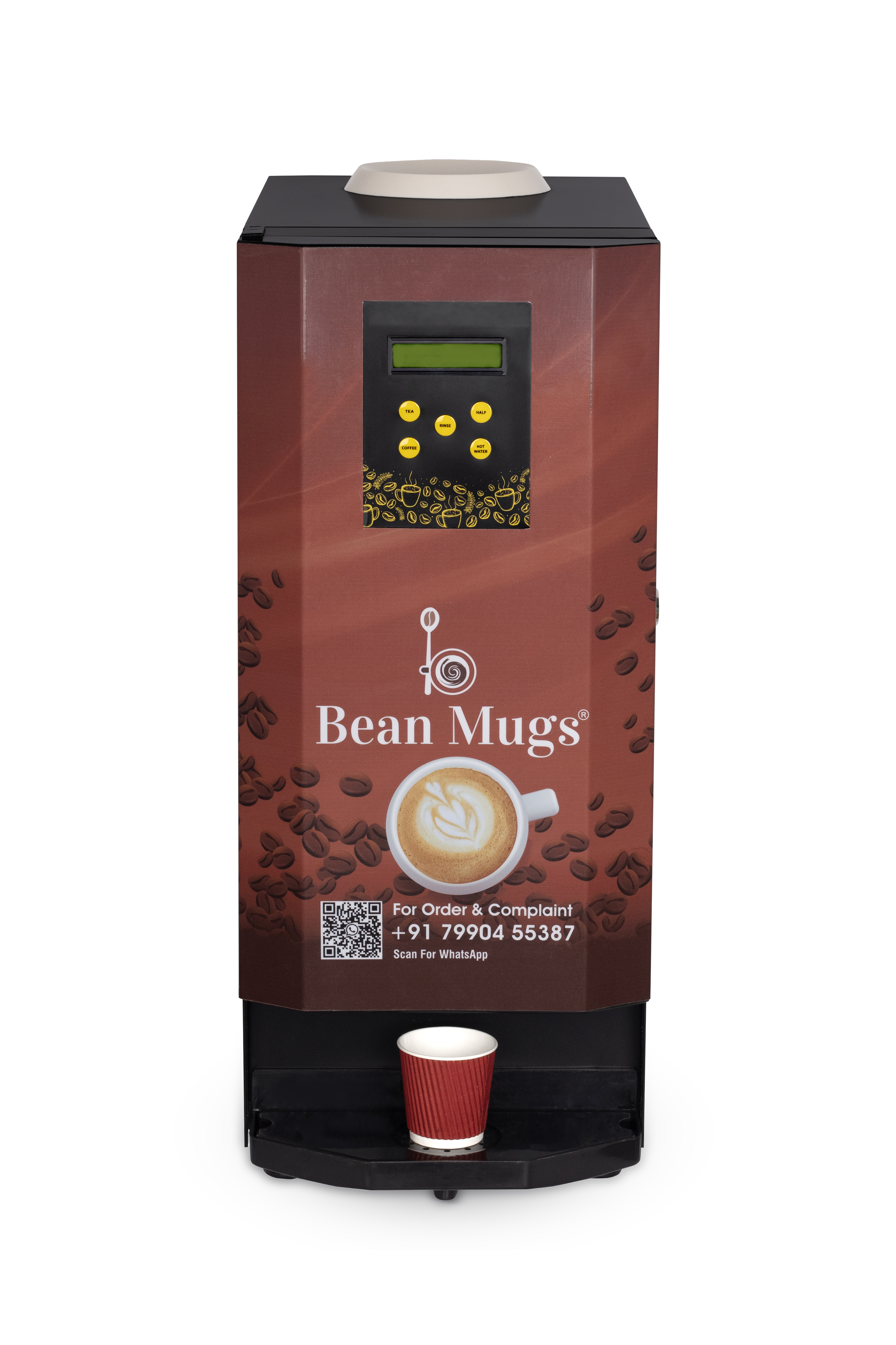 Bean Mugs Komfy 2 Options Premix Vending Machine