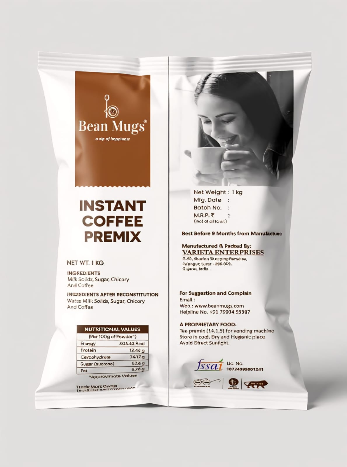 Bean Mugs Low Sugar Coffee Premix 1kg