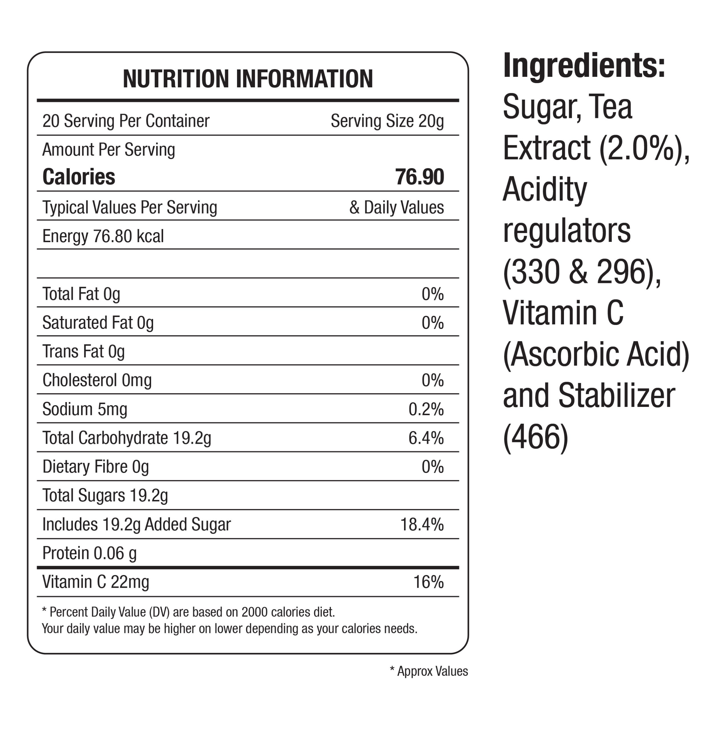 SENSO LEMON ICE TEA PREMIX INSTANT READY TO DRINK ICED TEA POUCH (20 SACHETS 20G)