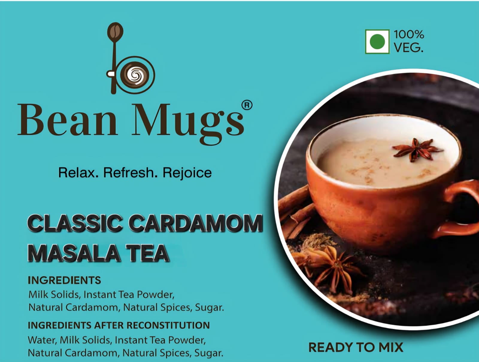 Bean Mugs Classic Cardamom Masala Tea Premix 1kg