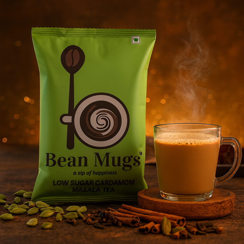 Bean Mugs Low Sugar Tea Premix 1kg [Cardamom Masala]