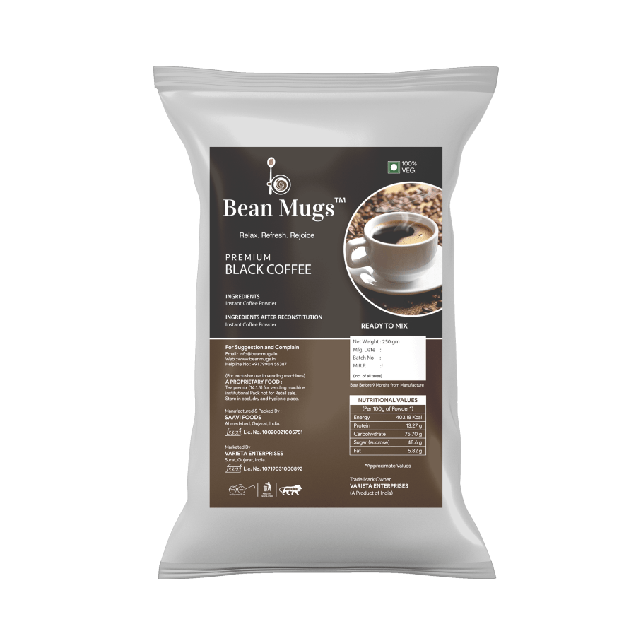 Bean Mugs Black Coffee Powder 250gm